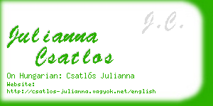 julianna csatlos business card