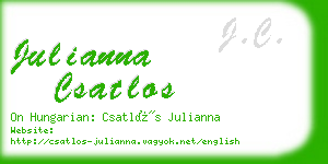 julianna csatlos business card